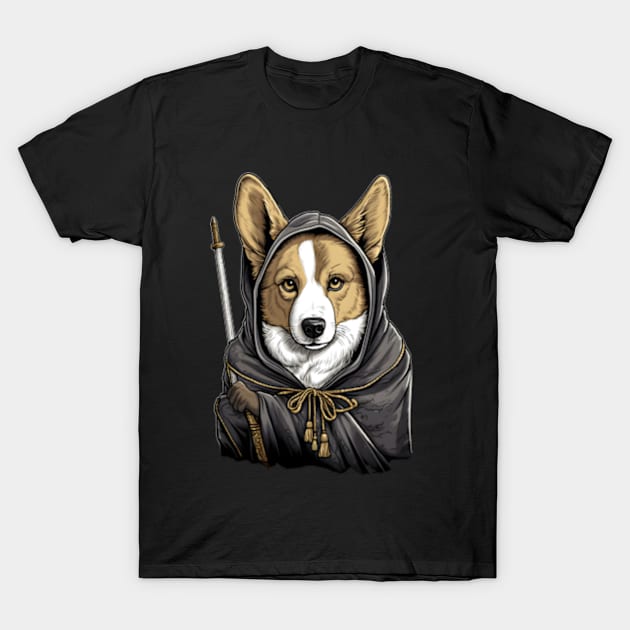 Corgi medieval assassin T-Shirt by Eini